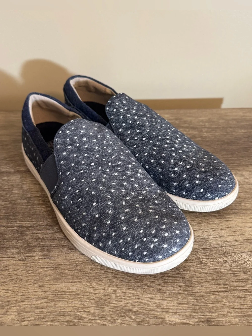 Spenco Santa Cruz Blue Ostrich Slip On Casual Shoes Women’s Size 8 Orthotic